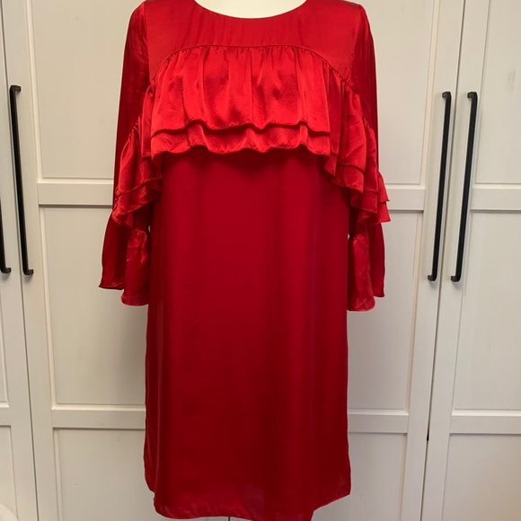 Massimo Duti Red Dress Size 10 - Picture 8 of 16
